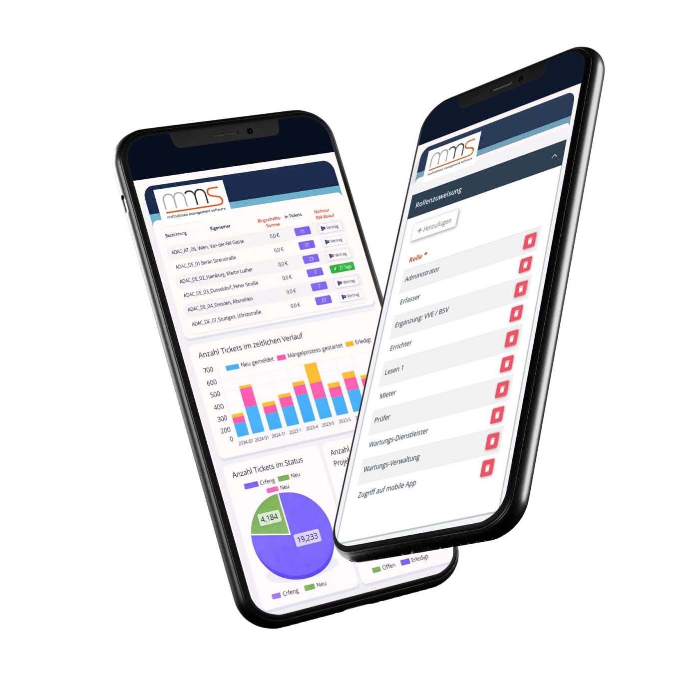 mms App shows User interface